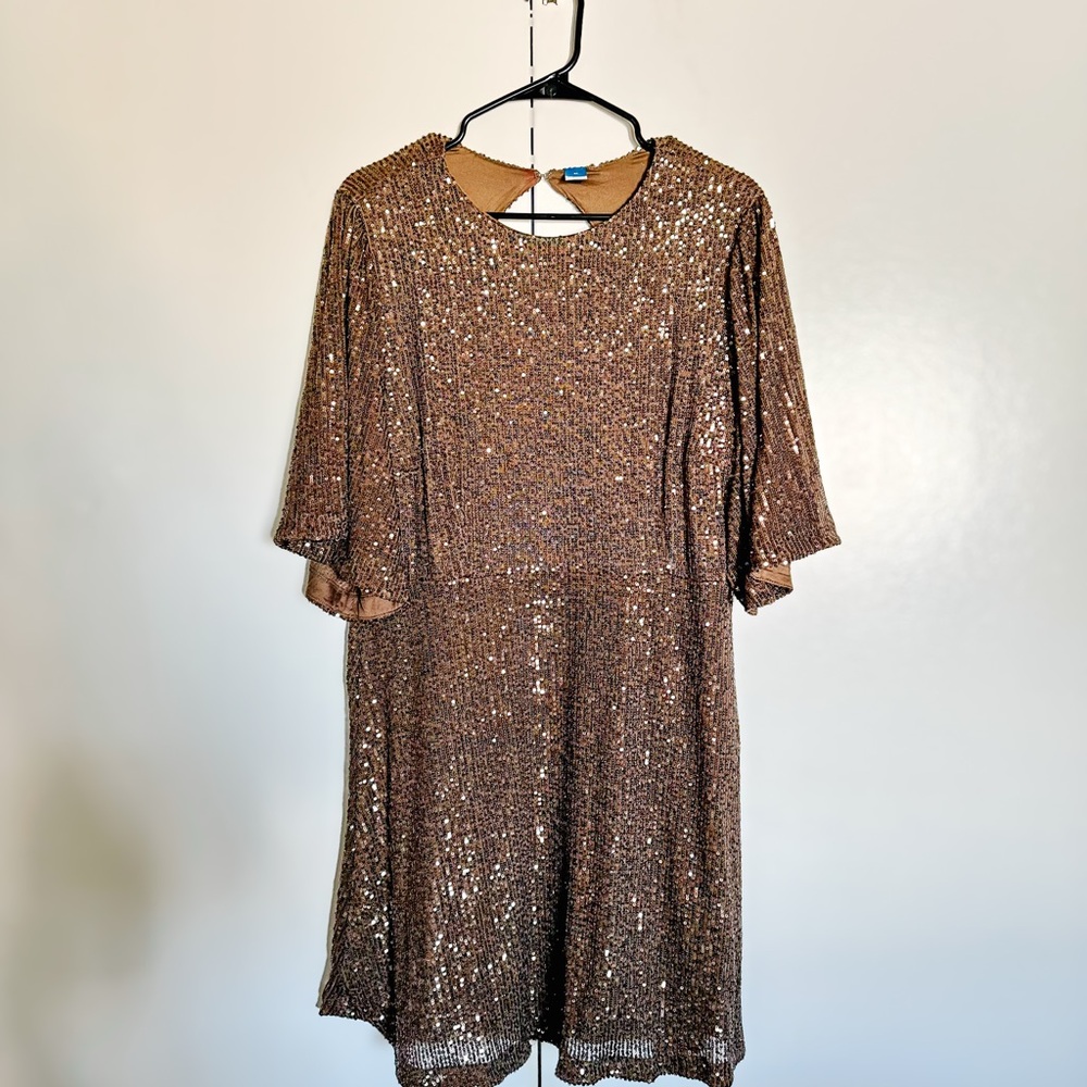 Old Navy Sequin Brown Mini Dress